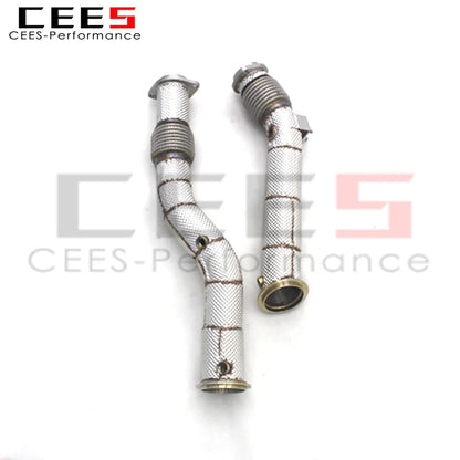 CEES Performance Stainless Steel Exhaust Pipe Competition Downpipe For BMW X3M/X4M F97/F98 3.0T 2019-2023 Exhaust Downpipe