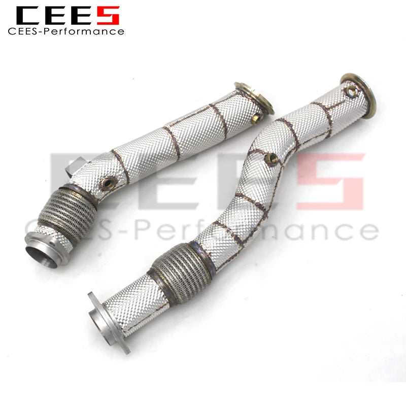 CEES Performance Stainless Steel Exhaust Pipe Competition Downpipe For BMW X3M/X4M F97/F98 3.0T 2019-2023 Exhaust Downpipe