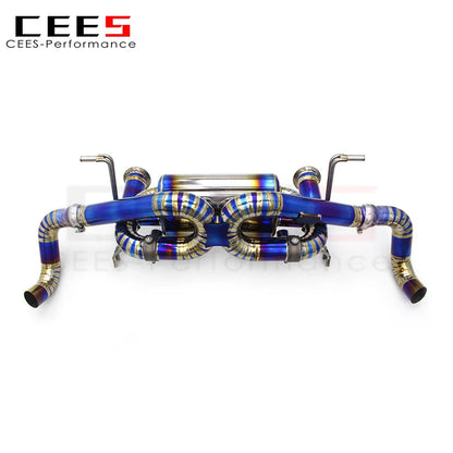 CEES Performance Titanium Catback Exhaust Systems For Audi R8 V8/V10 4.2/5.2 2008-2016 Racing Exhaust Pipe Muffler Escape Pipes