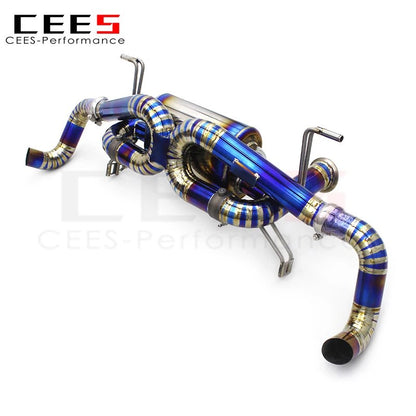 CEES Performance Titanium Catback Exhaust Systems For Audi R8 V8/V10 4.2/5.2 2008-2016 Racing Exhaust Pipe Muffler Escape Pipes