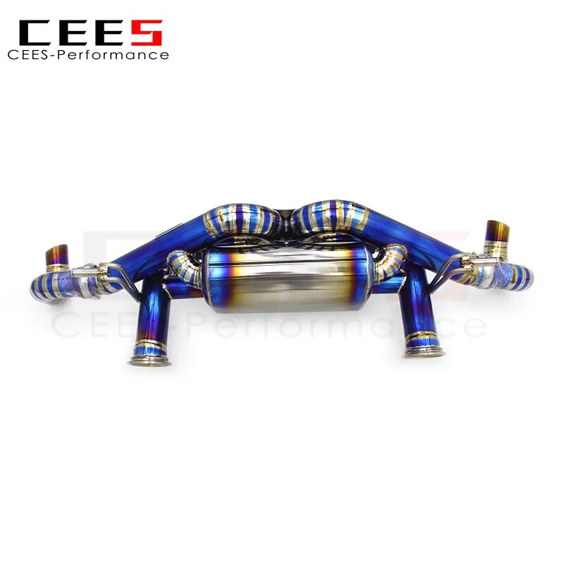 CEES Performance Titanium Catback Exhaust Systems For Audi R8 V8/V10 4.2/5.2 2008-2016 Racing Exhaust Pipe Muffler Escape Pipes