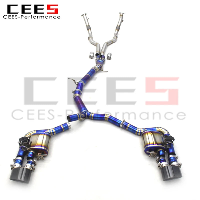 CEES Performance Titanium Catback Exhaust Systems For Audi RS4/RS5 B9/B9.5 2.9T 2017-2023 Racing Car Escape Exhaust Pipe Muffler