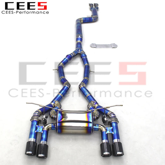 CEES Performance Titanium Catback Exhaust systems For BMW M3/M4 F80/F82 3.0T 2015-2019 escape With valve muffler exhaust