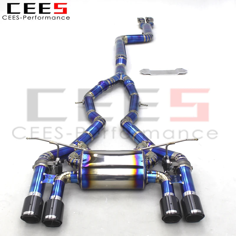 CEES Performance Titanium Catback Exhaust systems For BMW M3/M4 F80/F82 3.0T 2015-2019 escape With valve muffler exhaust