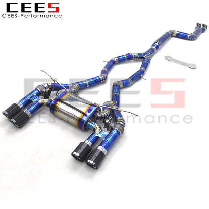 CEES Performance Titanium Catback Exhaust systems For BMW M3/M4 F80/F82 3.0T 2015-2019 escape With valve muffler exhaust