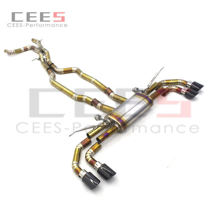 CEES Performance Titanium Full set Valvetronic Catback Exhaust System For Porsche Cayenne 957 3.6/4.8T 2006-2010Exhaust Downpipe