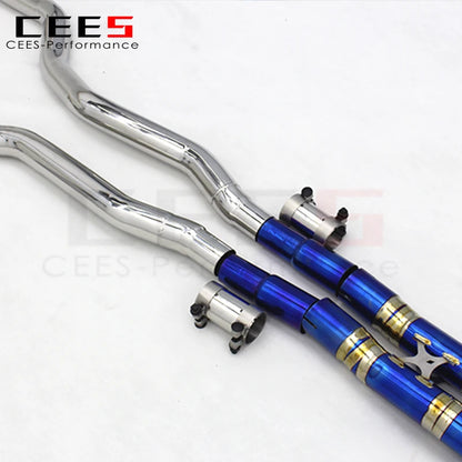 CEES Performance Titanium valvetronic Exhaust pipes For Audi A6 C7 3.0T 2012-2018 Catback Exhaust System