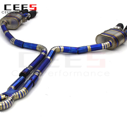 CEES Performance Titanium valvetronic Exhaust pipes For Audi A6 C7 3.0T 2012-2018 Catback Exhaust System