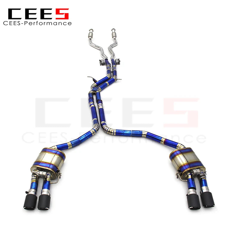 CEES Performance Titanium valvetronic Exhaust pipes For Audi A6 C7 3.0T 2012-2018 Catback Exhaust System