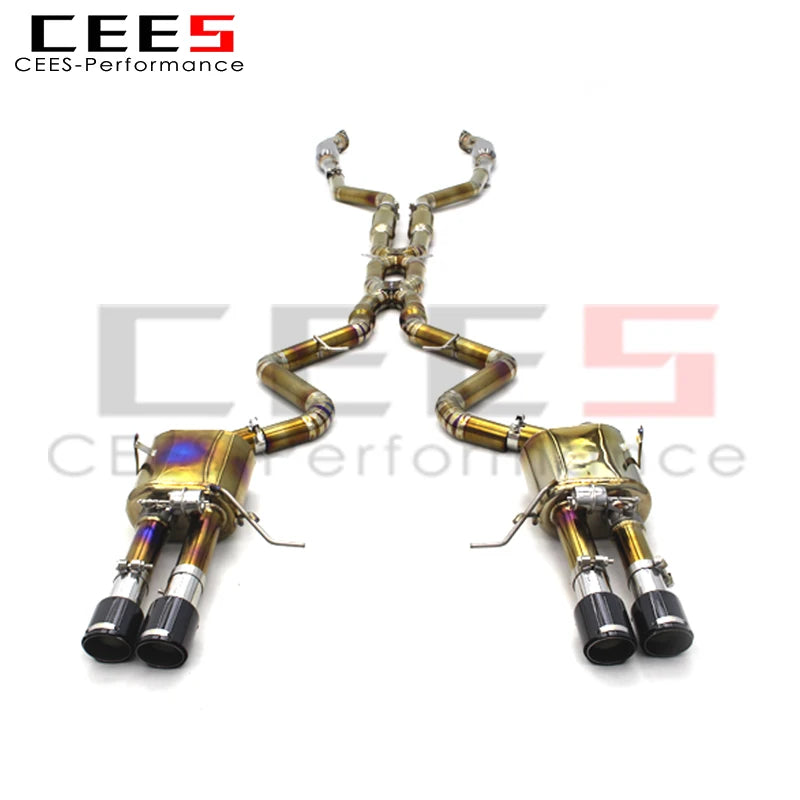 CEES Performance Titanium valvetronic For BMW M3 E90/E92/E93 4.0L 2008-2013 with catalyst Downpipe Catback Exhaust systems