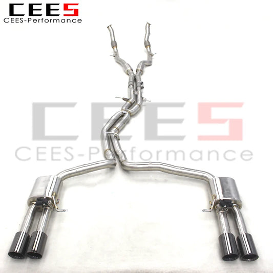 CEES  Performance Tuning Valved Sport Exhaust System For Audi S8 D5 4.0T 2020-2024 304 Stainless Steel Catback Exhaust