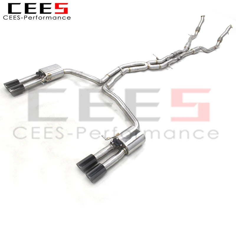 CEES  Performance Tuning Valved Sport Exhaust System For Audi S8 D5 4.0T 2020-2024 304 Stainless Steel Catback Exhaust