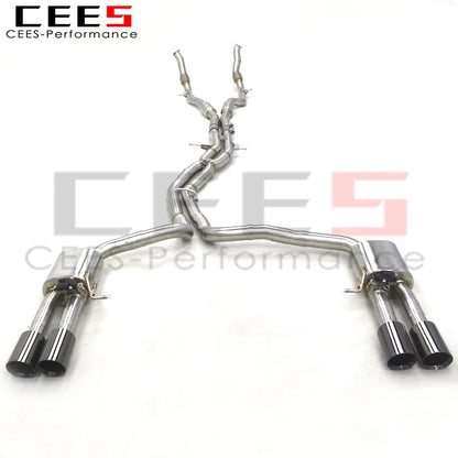 CEES  Performance Tuning Valved Sport Exhaust System For Audi S8 D5 4.0T 2020-2024 304 Stainless Steel Catback Exhaust