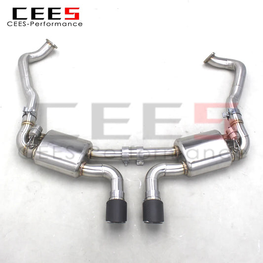 CEES Performance Valve Exhaust Pipes For PORSCHE 981 Cayman/Boxster 2.7/3.4 2012-2015 Muffler Exhaust SS304 Catback Systems