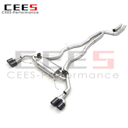 CEES Performance Valved Exhaust Catback Muffler For BMW X3/X4 M40i 3.0T 2016-2023 Car Exhaust Pipe Stainless Steel Escape