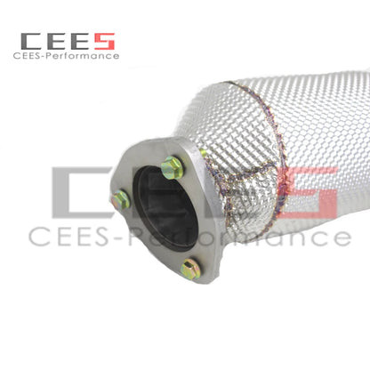 CEES Performance racing 304 Stainless Steel Downpipe For Porsche Macan 2.0T 2013-2019 downpipe with catalyst Car Exhaust Pipe