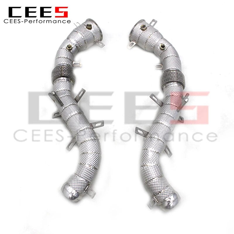 CEES Performance racing Stainless Steel Downpipe with catalyst For Mclaren MP4-12C 3.8 2012-2014 Stainless Steel Exhaust Pipe