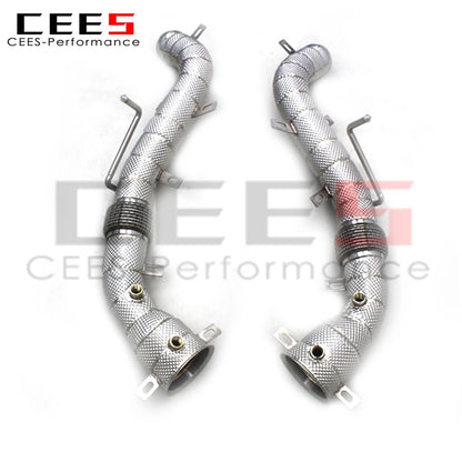 CEES Performance racing Stainless Steel Downpipe with catalyst For Mclaren MP4-12C 3.8 2012-2014 Stainless Steel Exhaust Pipe