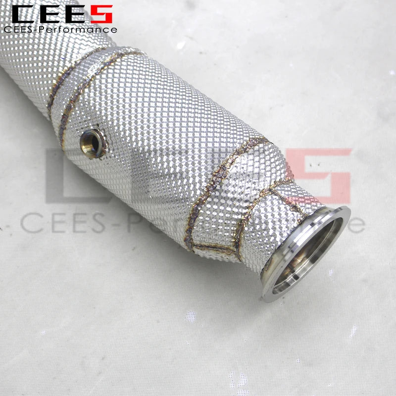 CEES  Price SUS304 Exhaust Catted Downpipe For PORSCHE 718 2.0T 2016-2023 Boxster/Cayman 100 200 300 cell Downpipe