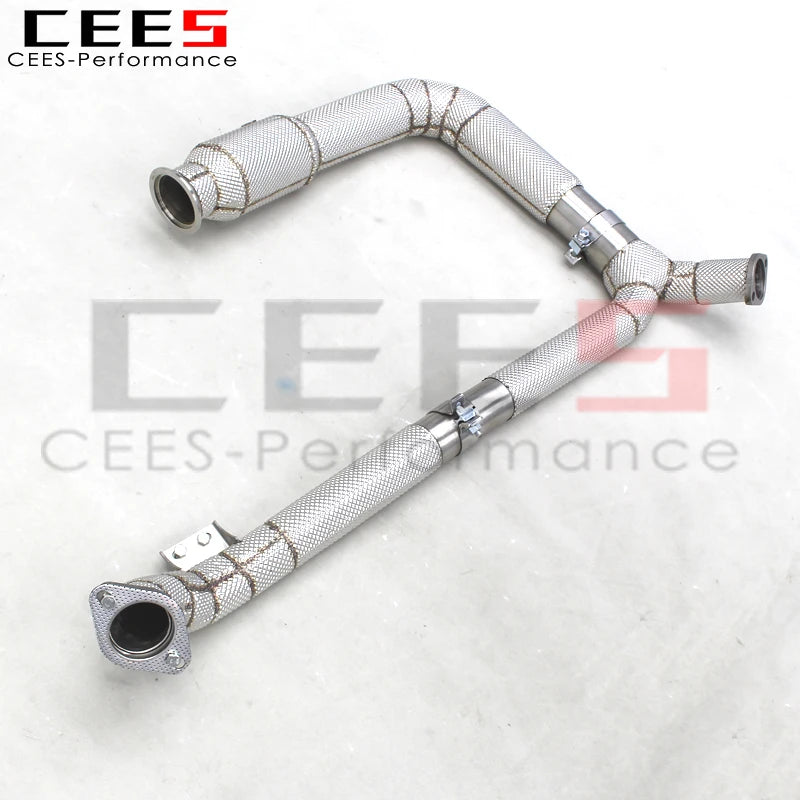 CEES  Price SUS304 Exhaust Catted Downpipe For PORSCHE 718 2.0T 2016-2023 Boxster/Cayman 100 200 300 cell Downpipe