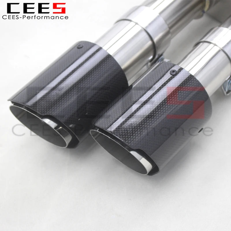 CEES   Price T304 Stainless Steel Tuning Exhaust Catback For Audi S6/S7 C7 4.0T 2013-2018 Valve Muffler Exhaust Pipe