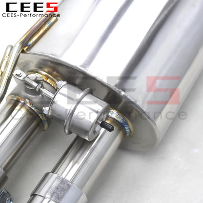 CEES   Price T304 Stainless Steel Tuning Exhaust Catback For Audi S6/S7 C7 4.0T 2013-2018 Valve Muffler Exhaust Pipe