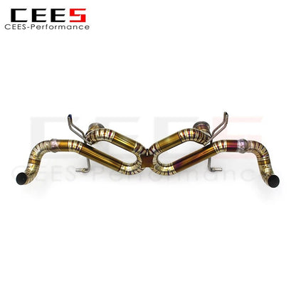 CEES Racing Car Exhaust Pipe for Audi R8 V8/V10 4.2/5.2 08-17 High Quality Titanium Alloy Catback Muffler Systems