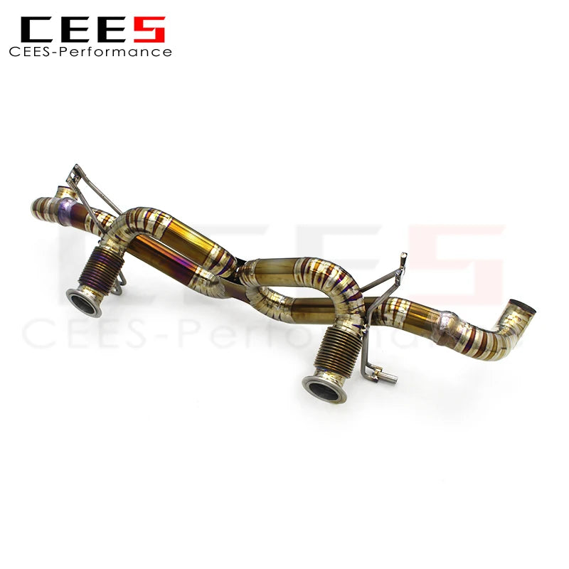 CEES Racing Car Exhaust Pipe for Audi R8 V8/V10 4.2/5.2 08-17 High Quality Titanium Alloy Catback Muffler Systems