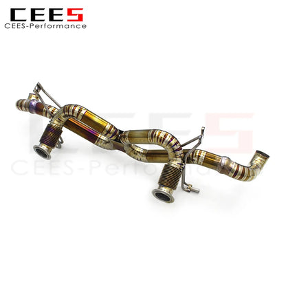 CEES Racing Car Exhaust Pipe for Audi R8 V8/V10 4.2/5.2 08-17 High Quality Titanium Alloy Catback Muffler Systems