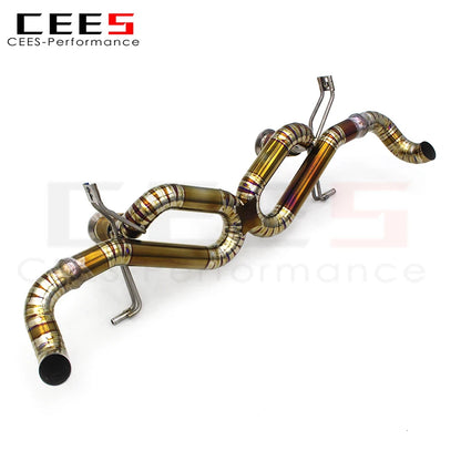 CEES Racing Car Exhaust Pipe for Audi R8 V8/V10 4.2/5.2 08-17 High Quality Titanium Alloy Catback Muffler Systems