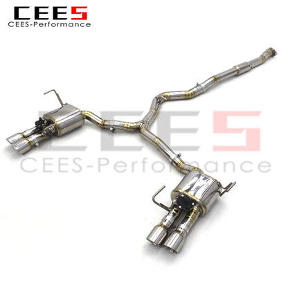 CEES Racing Catback Exhaust System For Subaru STI 2.5T 2008-2021 High quality Titanium alloy valve control Exhaust Pipe Muffler