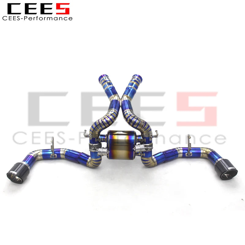 CEES Racing Sport Car Catback Systems For Mclaren 540/540C 3.8 2015+ Titanium Valve Exhaust Pipe Muffler Auto Accessories