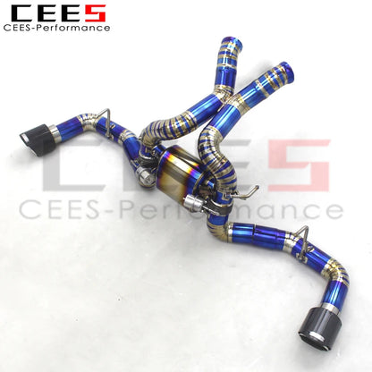 CEES Racing Sport Car Catback Systems For Mclaren 540/540C 3.8 2015+ Titanium Valve Exhaust Pipe Muffler Auto Accessories