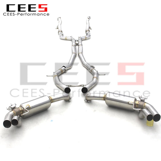 CEES Racing Stainless Steel Escape Exhaust Pipe Muffler For Mercedes-Benz S63 AMG COUPE C217 5.5T 2012-2019