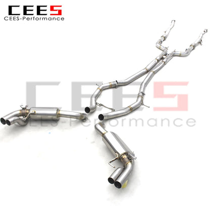 CEES Racing Stainless Steel Escape Exhaust Pipe Muffler For Mercedes-Benz S63 AMG COUPE C217 5.5T 2012-2019