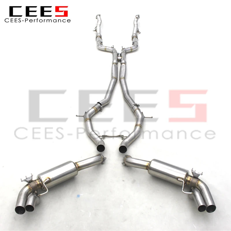 CEES Racing Stainless Steel Escape Exhaust Pipe Muffler For Mercedes-Benz S63 AMG COUPE C217 5.5T 2012-2019