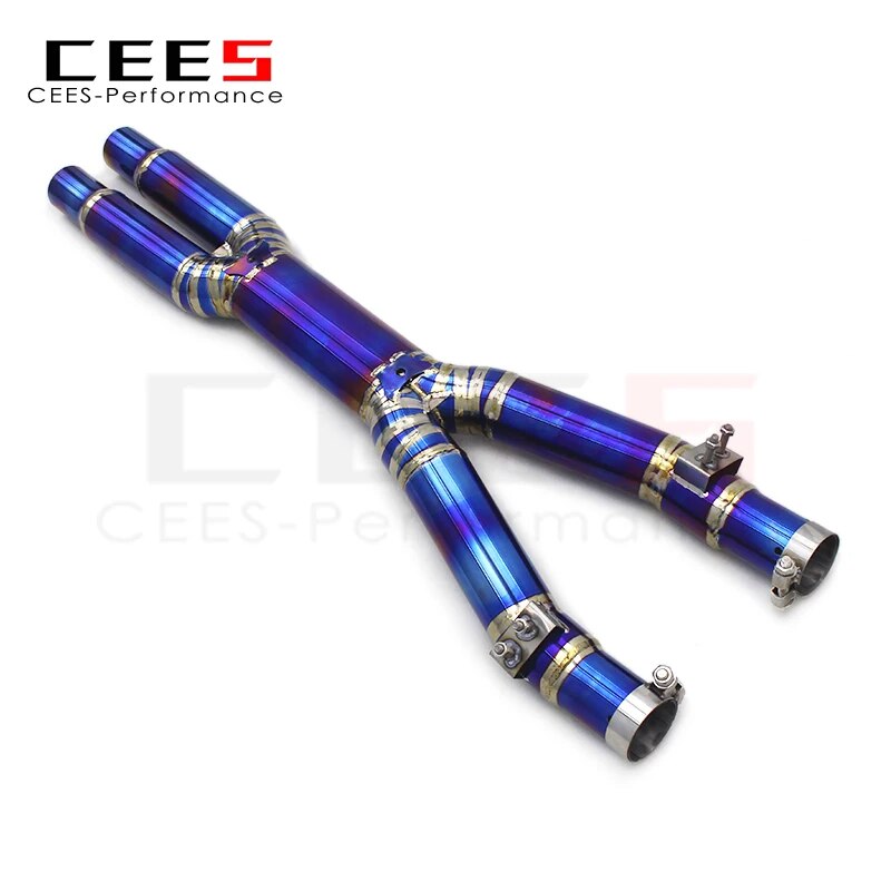 CEES Racing Titanium Exhaust X Pipe For Ferrari California 4.3 2009-2014 Car Exhaust System Exhaust middle pipe