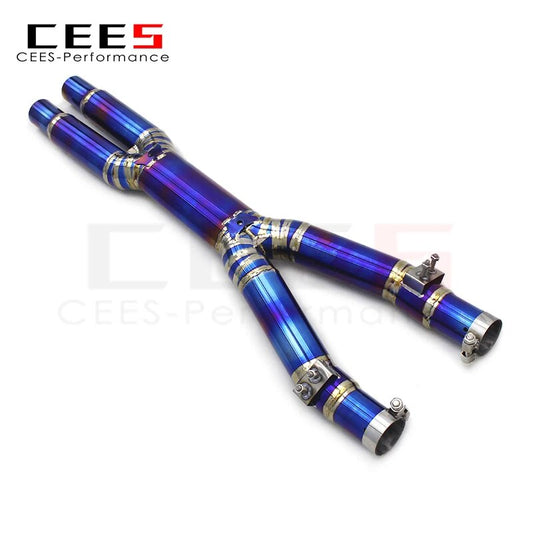 CEES Racing Titanium Exhaust X Pipe For Ferrari California 4.3 2009-2014 Car Exhaust System Exhaust middle pipe