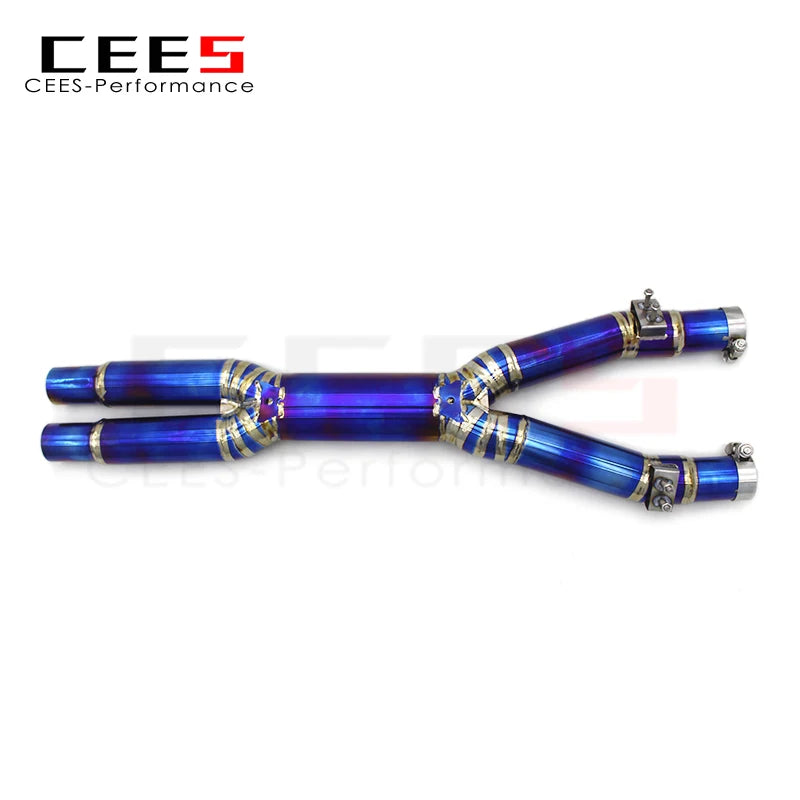 CEES Racing Titanium Exhaust X Pipe For Ferrari California 4.3 2009-2014 Car Exhaust System Exhaust middle pipe