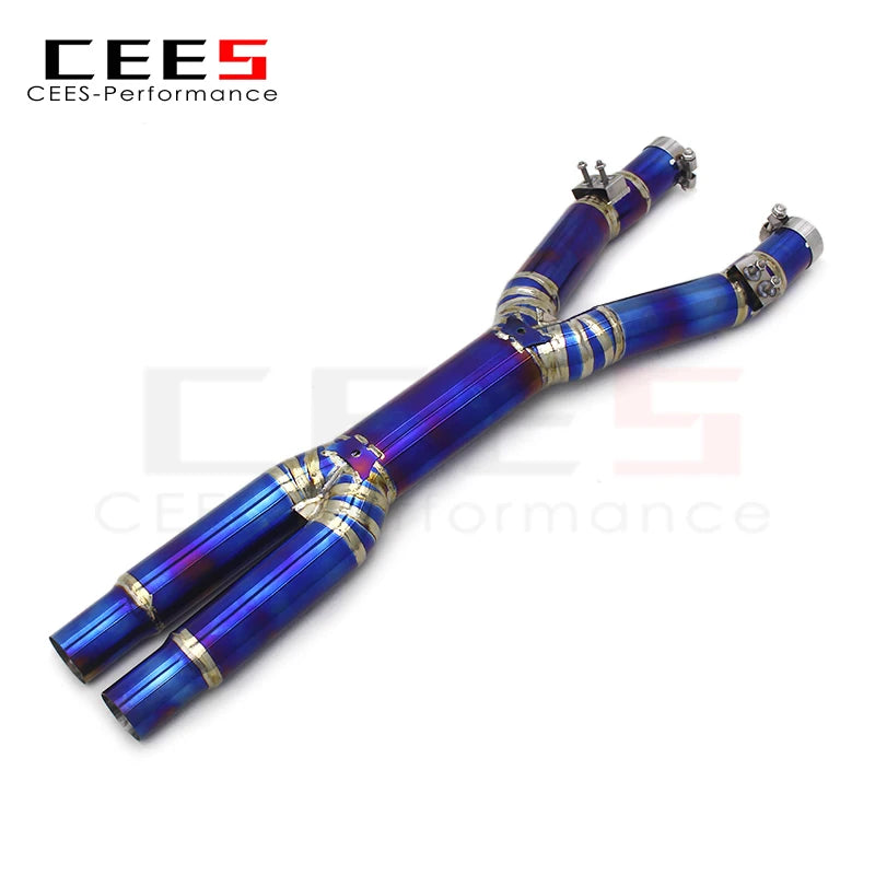 CEES Racing Titanium Exhaust X Pipe For Ferrari California 4.3 2009-2014 Car Exhaust System Exhaust middle pipe