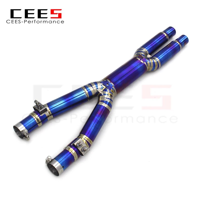 CEES Racing Titanium Exhaust X Pipe For Ferrari California 4.3 2009-2014 Car Exhaust System Exhaust middle pipe