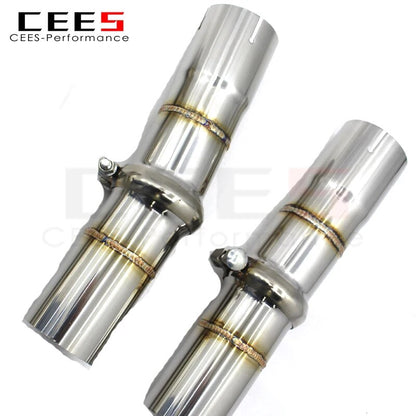 CEES SS304 Performance Exhaust Downpipe For Audi S8 4.0T 2013-2016 tuning Car Exhaust System Catless downpipe without catalyst