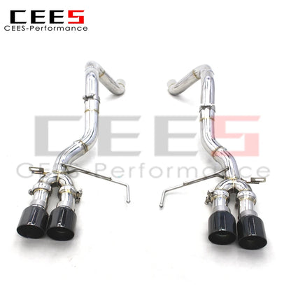 CEES SUS304 Axle Exhaust Pipes For Chevrolet Corvette C7 6.2L 2014-2019  Exhaust System Escape Acoustical Damper