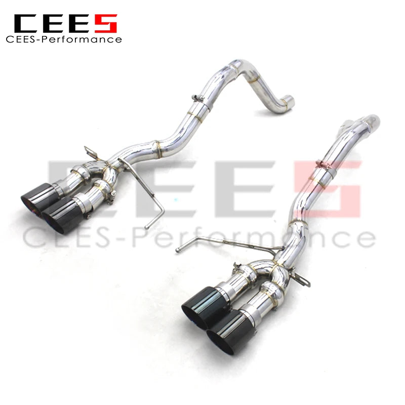 CEES SUS304 Axle Exhaust Pipes For Chevrolet Corvette C7 6.2L 2014-2019  Exhaust System Escape Acoustical Damper