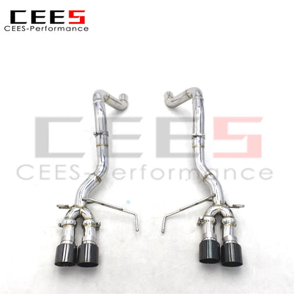 CEES SUS304 Axle Exhaust Pipes For Chevrolet Corvette C7 6.2L 2014-2019  Exhaust System Escape Acoustical Damper