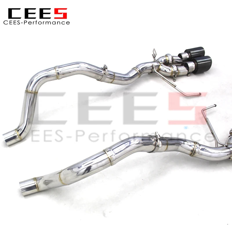 CEES SUS304 Axle Exhaust Pipes For Chevrolet Corvette C7 6.2L 2014-2019  Exhaust System Escape Acoustical Damper