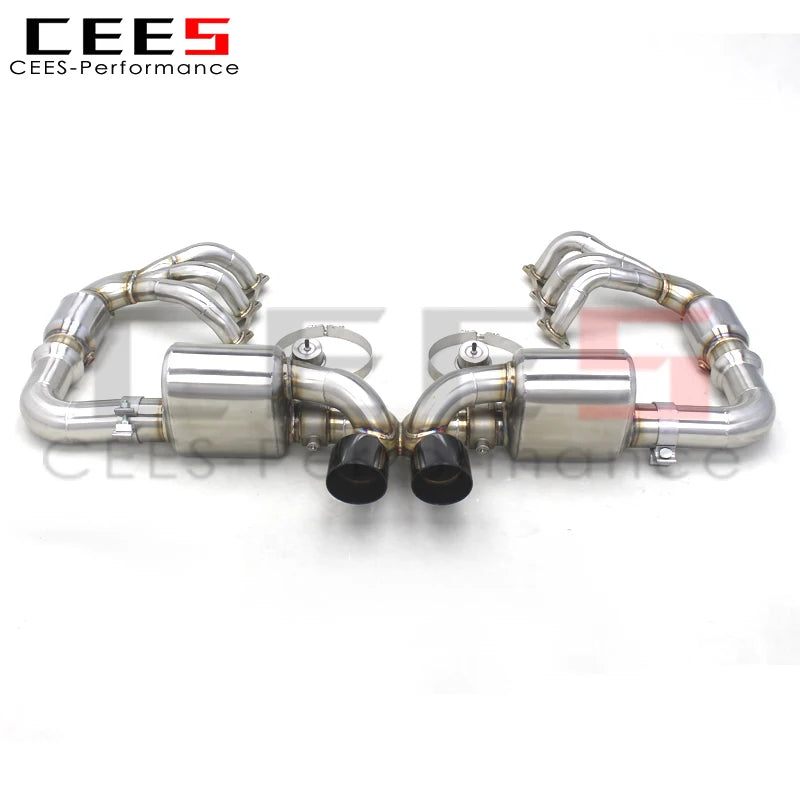 CEES SUS304 Catback Exhaust with catted Manifold For Porsche 911 991/991.1 GT3 3.8L 475 PS 2010-2019 Tuning auto Exhaust pipe