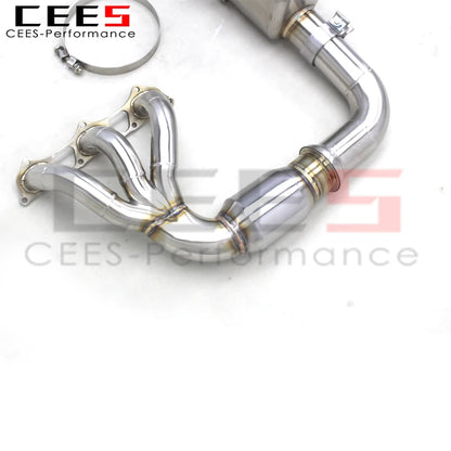 CEES SUS304 Catback Exhaust with catted Manifold For Porsche 911 991/991.1 GT3 3.8L 475 PS 2010-2019 Tuning auto Exhaust pipe