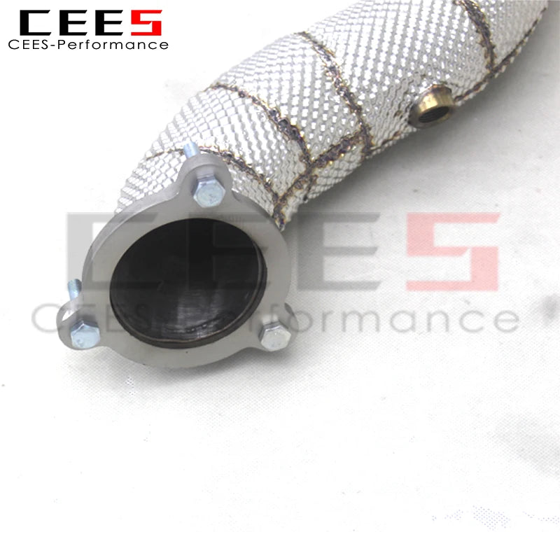 CEES SUS304 Upgrade Catted Downpipe with catalyst For Mercedes-Benz E250/E300 W212 1.8T 2009-2012  Heat shield Exhaust Pipe