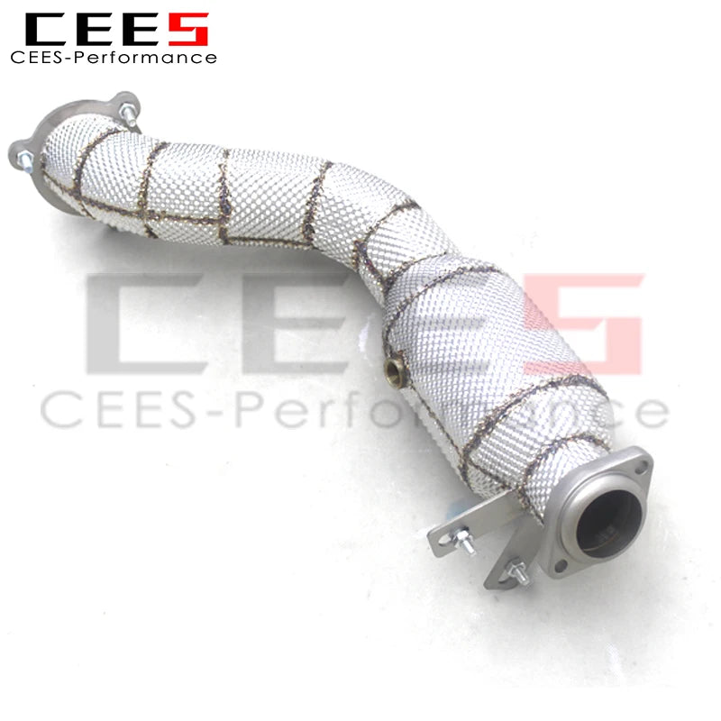 CEES SUS304 Upgrade Catted Downpipe with catalyst For Mercedes-Benz E250/E300 W212 1.8T 2009-2012  Heat shield Exhaust Pipe